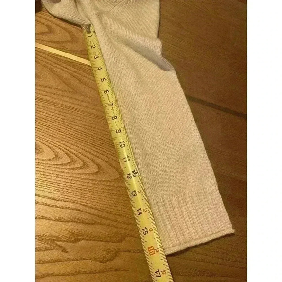 Jenni Kayne Everyday Sweater XS Oatmeal Beige Cream Wool Cashmere Blend Pullover - Picture 10 of 11